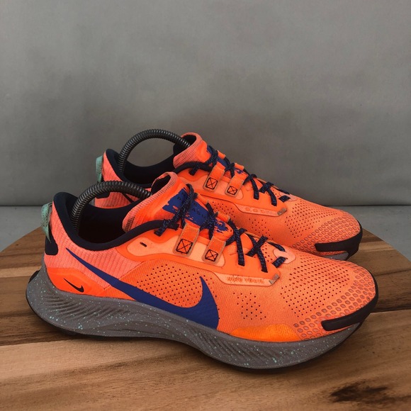 Nike Trail Pegasus 3 Mens Size 8 Total Orange Trail Running Shoes Hiking Outdoor - Picture 1 of 8